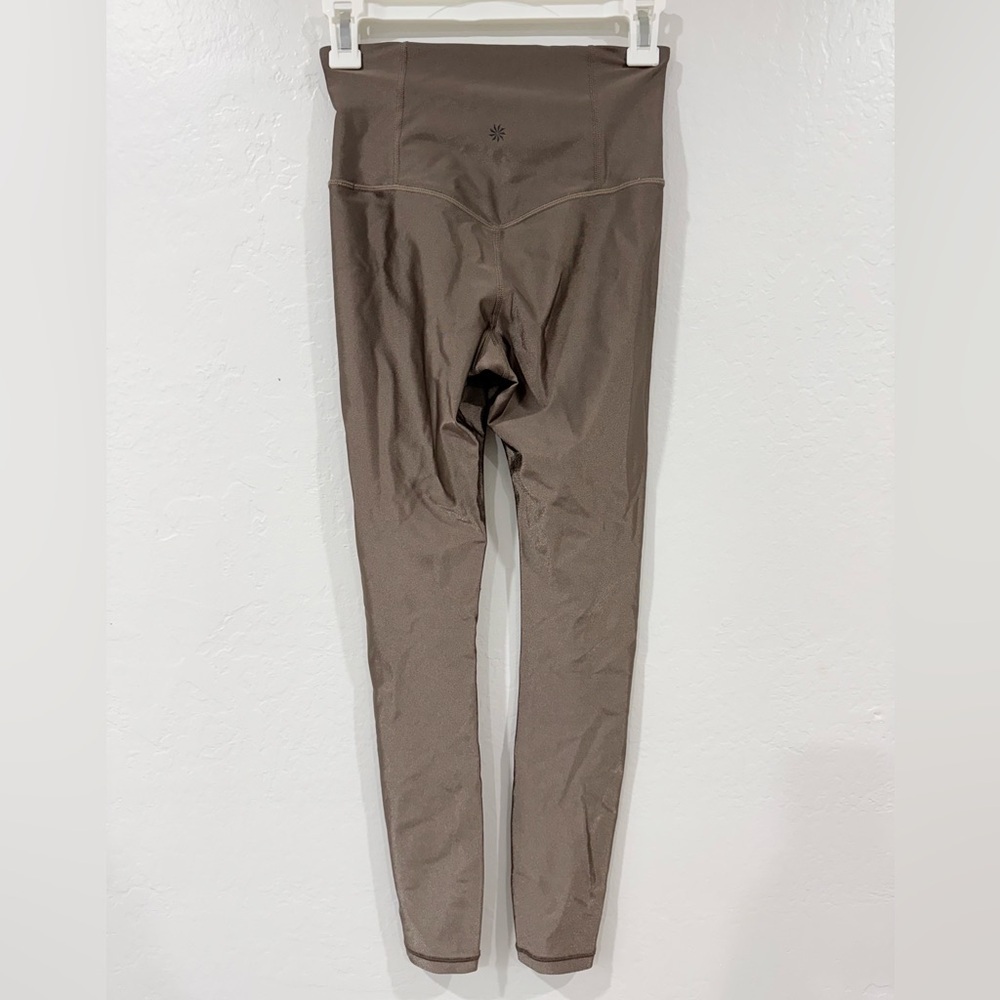 Athleta Elation Shine Tight Coffee House Size XS - Picture 3 of 5